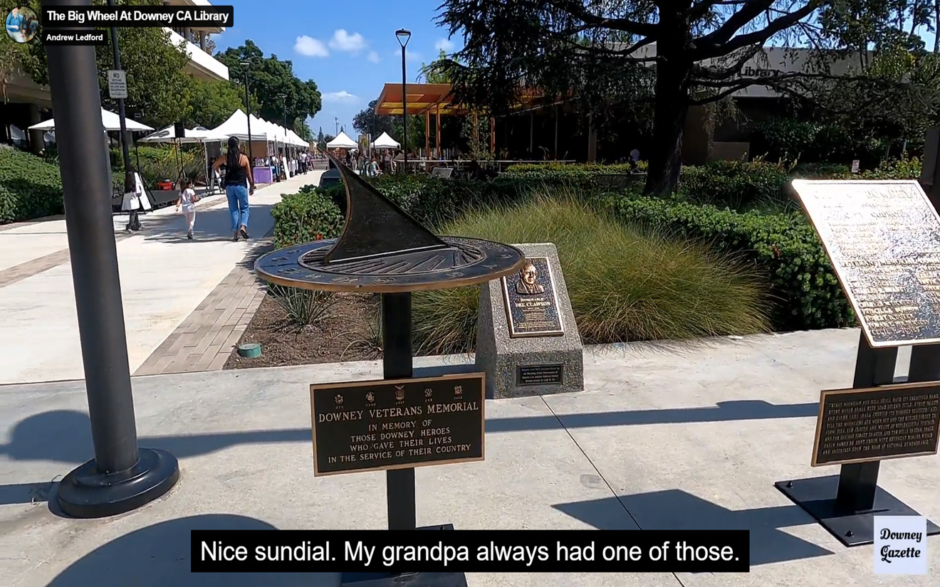 Looking for big wheel at Downey Library