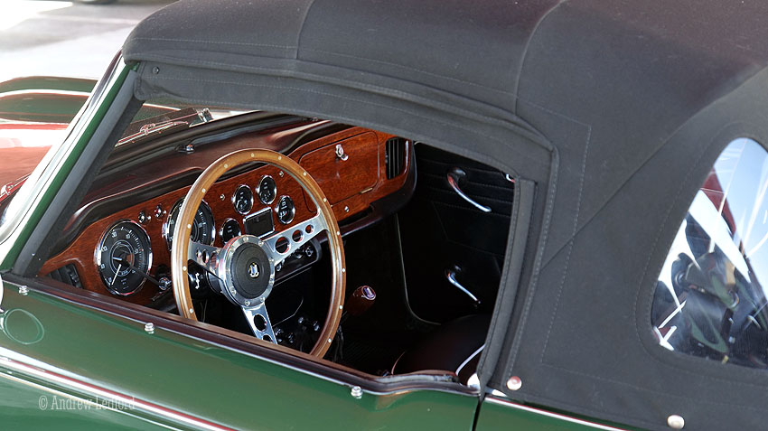 Green Triumph Dashboard at Bob's Big Boy Downey